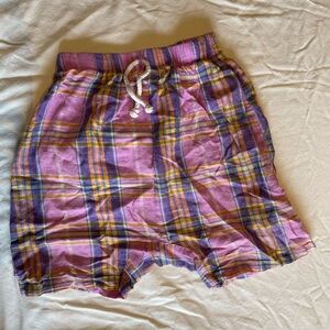 Plaid Pink and Yellow Shorts for kids
